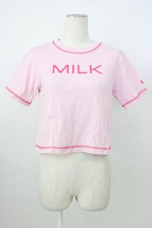画像: MILK / MILK SUMMER T  ピンク×ディープピンク T-26-03-08-019-ML-TS-SA-ZT