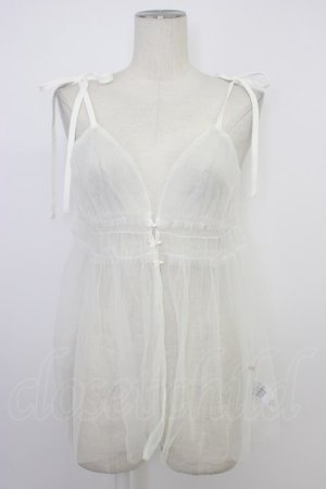 画像: axes femme / 前後2wayチュールビスチェ M ホワイト T-26-03-11-001-AX-TO-SA-ZT