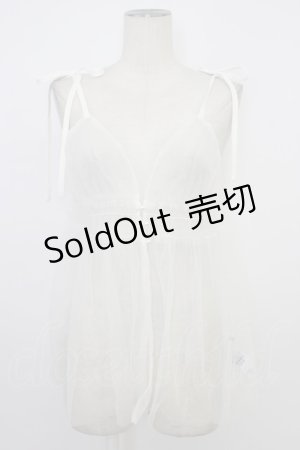 画像: axes femme / 前後2wayチュールビスチェ M ホワイト T-26-03-11-001-AX-TO-SA-ZT641