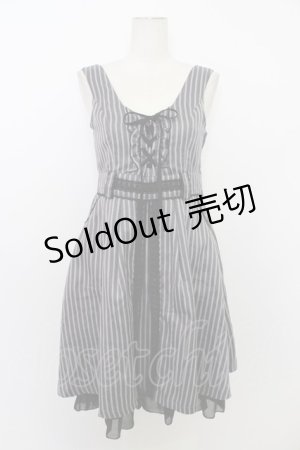 画像: axes femme / ストライプ先染めジャンドレ  グレーＸ白Ｘ黒 T-26-03-11-024-AX-OP-SA-ZT