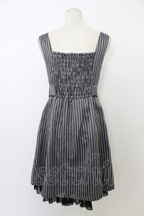 画像2: axes femme / ストライプ先染めジャンドレ  グレーＸ白Ｘ黒 T-26-03-11-024-AX-OP-SA-ZT (2)