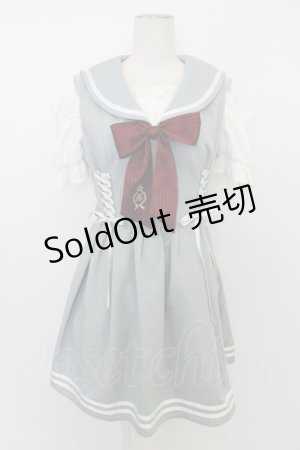 画像: Secret Honey / オフショルセーラーワンピース  ミントＸ白 T-26-03-11-025-CA-OP-SA-ZT