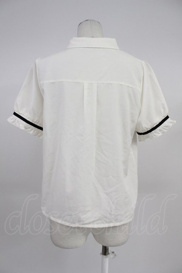 画像2: axes femme / 刺繍リボンセットブラウス  アイボリーＸ黒 T-26-03-11-003-AX-BL-SA-ZT (2)