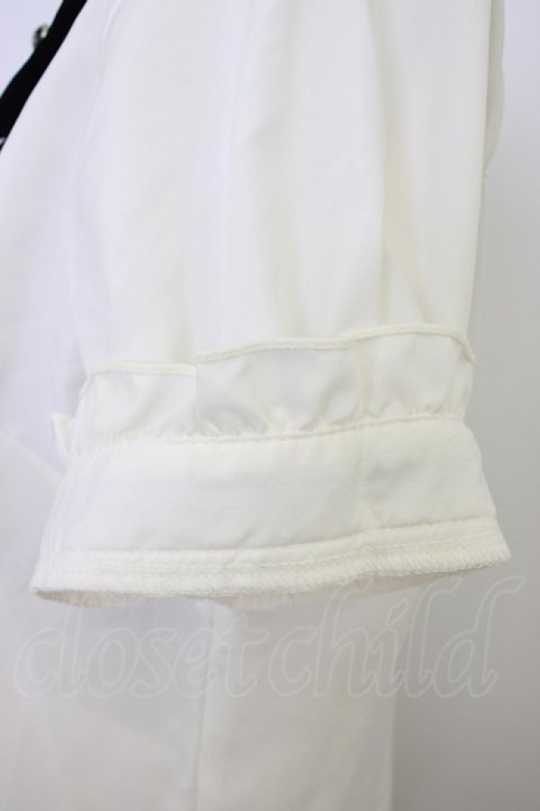 画像4: axes femme / 刺繍リボンセットブラウス  アイボリーＸ黒 T-26-03-11-003-AX-BL-SA-ZT (4)