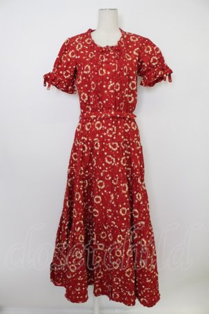 画像: PINK HOUSE / イチゴリース柄半袖ワンピース  レッド T-26-03-11-030-LO-OP-SA-ZT