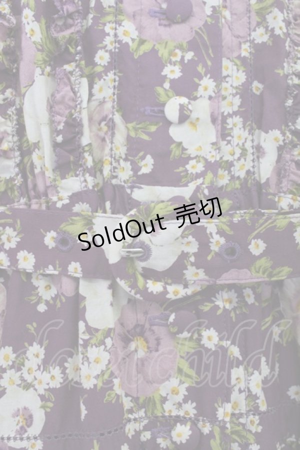 画像4: PINK HOUSE / パンジー柄半袖ワンピース  パープル T-26-03-11-031-LO-OP-SA-ZT (4)