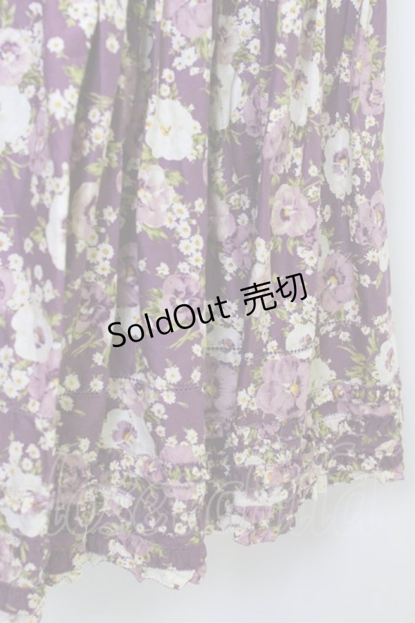 画像5: PINK HOUSE / パンジー柄半袖ワンピース  パープル T-26-03-11-031-LO-OP-SA-ZT (5)