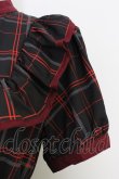 画像4: axes femme POETIQUE / レトロチェックロングワンピース  黒Ｘボルドー T-26-03-11-032-AX-OP-SA-ZT (4)