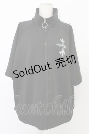 画像: REFLEM / バックプリントトラックジャージ  黒Ｘ白 T-26-03-11-036-PU-TO-SA-ZT642