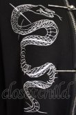 画像5: 柘枝引 TricuspidC / 蛇刺繍半袖ジャージ  黒Ｘ白 T-26-03-11-037-PU-TO-SA-ZT (5)