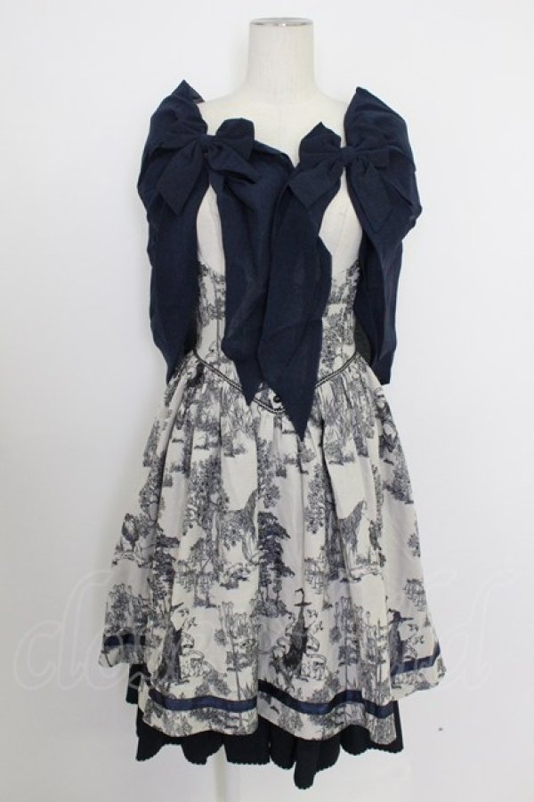 画像1: CRUCIS・南十字 / 魔女&動物プリントジャンパースカートセット  ネイビー T-26-03-11-038-PU-OP-SA-ZT (1)