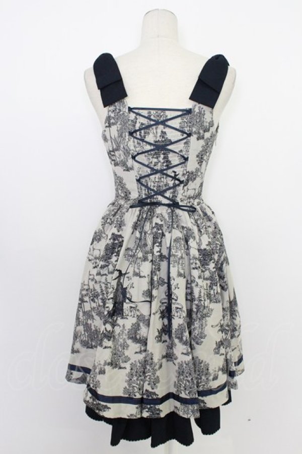 画像4: CRUCIS・南十字 / 魔女&動物プリントジャンパースカートセット  ネイビー T-26-03-11-038-PU-OP-SA-ZT (4)