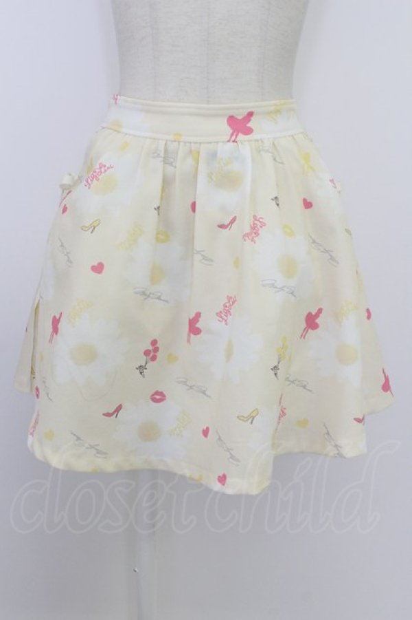 画像1: LIZ LISA / シルエットプリントスカート  イエロー T-26-03-11-042-LO-SK-SA-ZT (1)