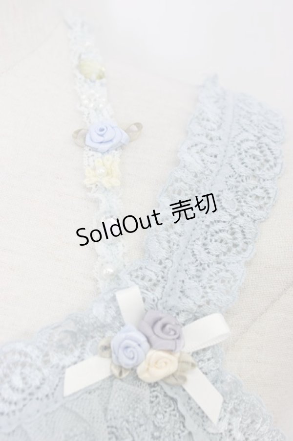 画像3: axes femme / お花ストラップキャミタンク M サックス T-26-03-11-006-AX-TO-SA-ZT (3)