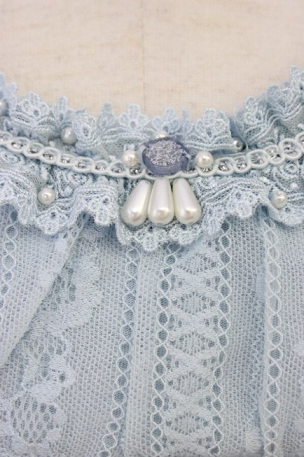 画像3: axes femme / 肩リボンロングインナー  サックス T-26-03-11-007-AX-TO-SA-ZT (3)