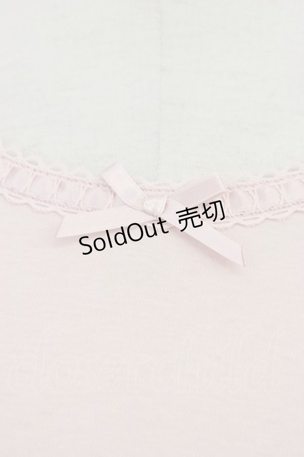 画像4: PINK HOUSE / はしごレースリボン半袖カットソー  ピンク T-26-03-11-008-LO-TO-SA-ZT (4)