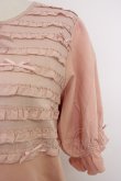 画像3: PINK HOUSE / リボンいっぱいフリル使いカットソー  ピンク T-26-03-11-009-LO-TO-SA-ZT (3)