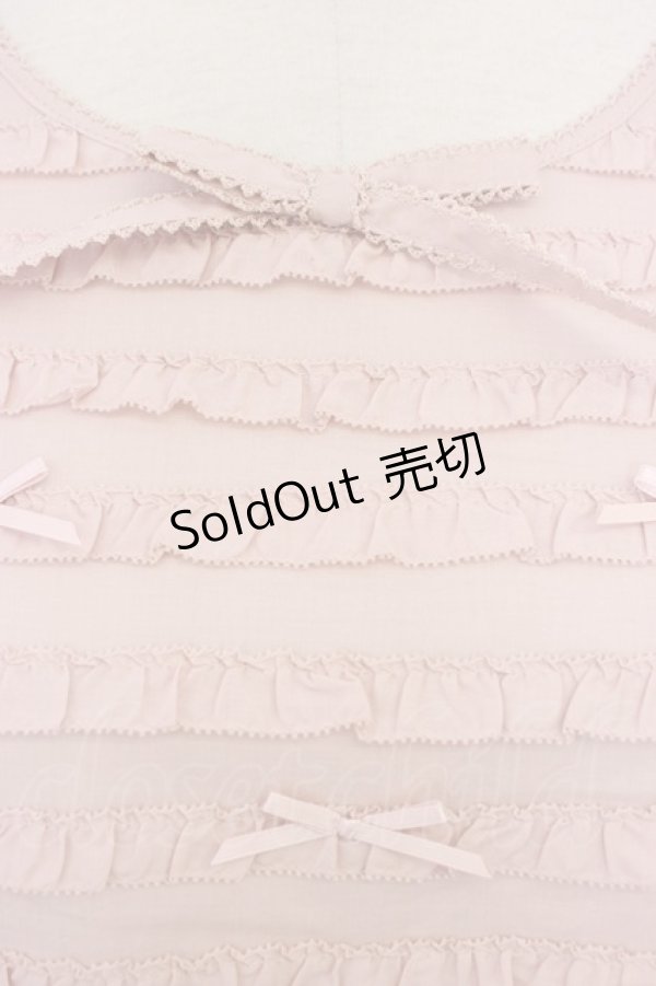 画像5: PINK HOUSE / リボンいっぱいフリル使いカットソー  ピンク T-26-03-11-009-LO-TO-SA-ZT (5)