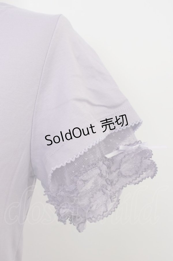 画像4: PINK HOUSE / ドットチュールフリル使いカットソー  ラベンダー T-26-03-11-011-LO-TO-SA-ZT (4)