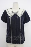 画像1: axes femme POETIQUE / 襟刺繍ピンタックブラウス M コン T-26-03-11-015-AX-BL-SA-ZT (1)