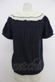 画像2: axes femme POETIQUE / 襟刺繍ピンタックブラウス M コン T-26-03-11-015-AX-BL-SA-ZT (2)