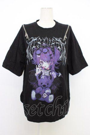 画像: TRAVAS TOKYO / てぃらコラボイラストプリントTシャツ 悪魔ver.  黒Ｘ紫 T-26-03-11-017-PU-TO-SA-ZT