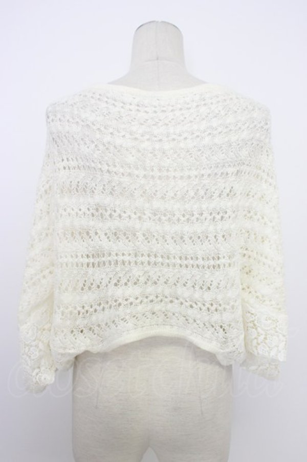 画像2: Secret Honey / リボンデザインレースニットボレロ  アイボリー T-26-03-11-002-CA-TO-SA-ZT (2)