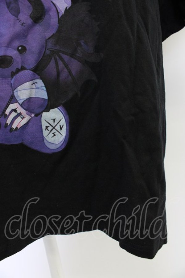 画像3: TRAVAS TOKYO / てぃらコラボイラストプリントTシャツ 悪魔ver.  黒Ｘ紫 T-26-03-11-017-PU-TO-SA-ZT (3)