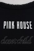 画像4: PINK HOUSE / フリルロゴ使い半袖カットソー  黒Ｘ白 T-26-03-11-020-LO-TO-SA-ZT (4)