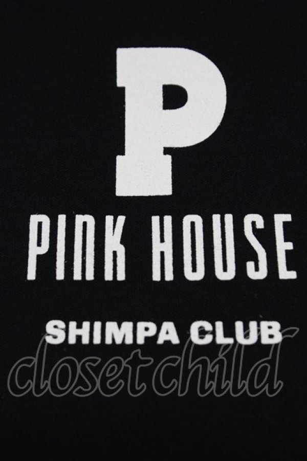画像3: PINK HOUSE / Pロゴプリントカットソー  黒Ｘ白 T-26-03-11-021-LO-TO-SA-ZT (3)