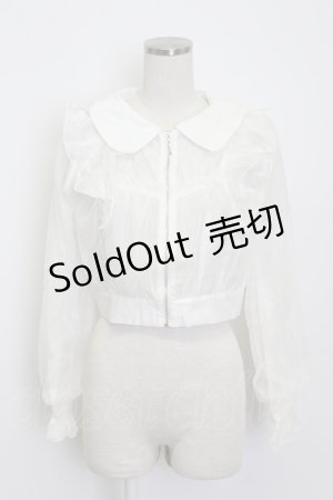 画像: axes femme POETIQUE / シアー×チュールブルゾン M キナリ T-26-03-13-001-AX-TO-SA-ZT