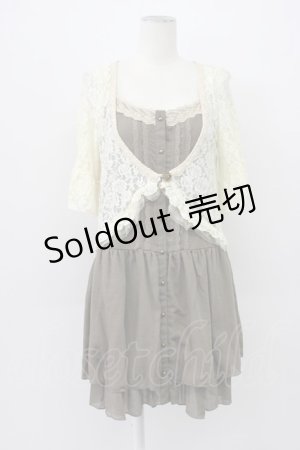 画像: axes femme / レースレイヤード風チュニック M モカ T-26-03-13-021-AX-TO-SA-ZT