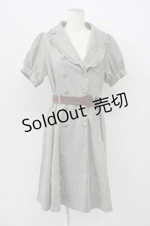 画像: axes femme POETIQUE / グリンチェックワンピース M グレー T-26-03-13-025-AX-OP-SA-ZT