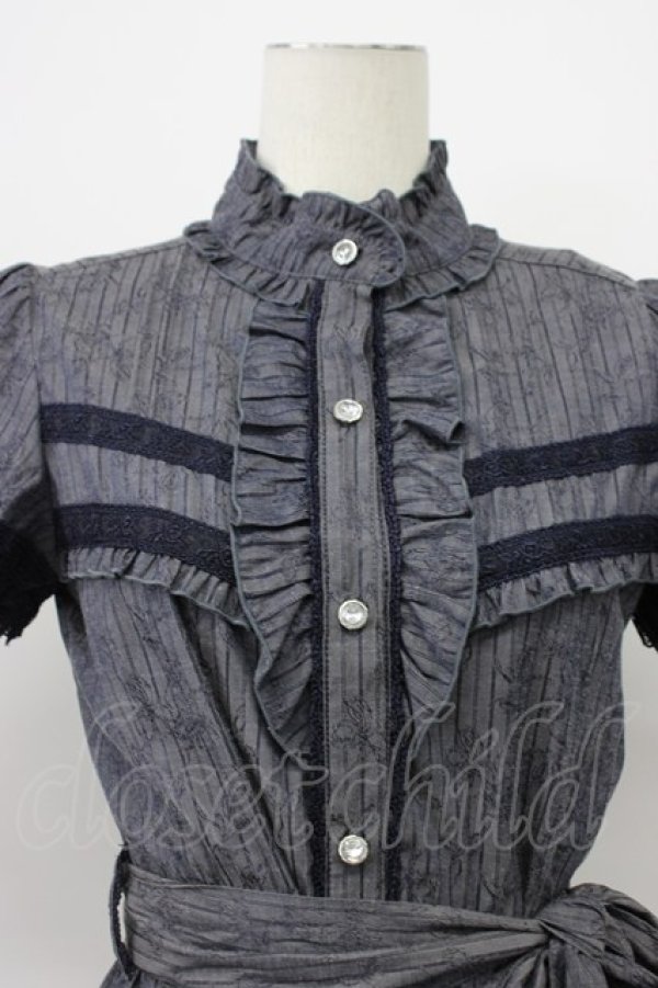 画像4: axes femme / ドビーストライプシャツOP M コン T-26-03-13-027-AX-OP-SA-ZT (4)