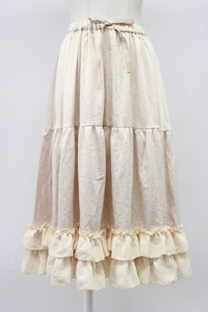 画像: axes femme kawaii / ミディフリルペチスカート M 生成り T-26-03-13-033-AX-SK-SA-ZT