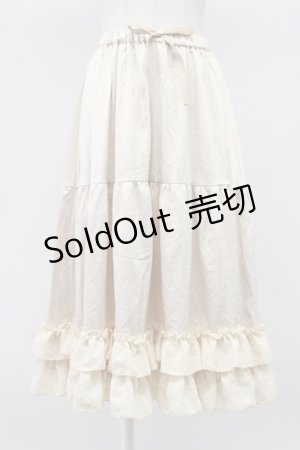 画像: axes femme kawaii / ミディフリルペチスカート M 生成り T-26-03-13-033-AX-SK-SA-ZH