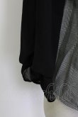 画像4: axes femme POETIQUE / グレンチェックシフォン袖トップス  黒Ｘ白 T-26-03-13-004-AX-TO-SA-ZT (4)