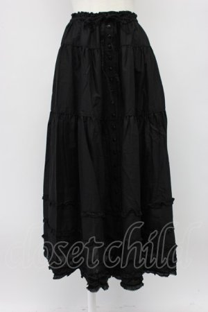 画像: PINK HOUSE / ピコフリルスカート  黒 T-26-03-13-034-LO-SK-SA-ZT