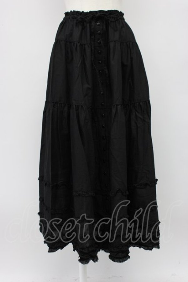 画像1: PINK HOUSE / ピコフリルスカート  黒 T-26-03-13-034-LO-SK-SA-ZT (1)