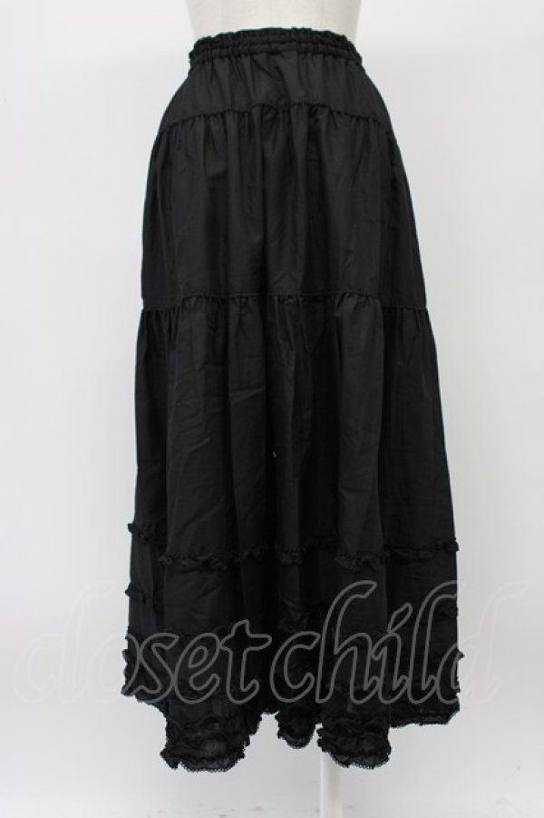 画像2: PINK HOUSE / ピコフリルスカート  黒 T-26-03-13-034-LO-SK-SA-ZT (2)