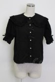 画像1: axes femme kawaii / 半袖丸襟コットンブラウス M ブラック T-26-03-13-005-AX-BL-SA-ZT (1)
