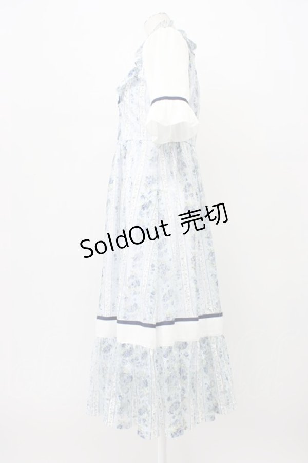 画像3: axes femme / ストライプ柄レースワンピース  青Ｘ白 T-26-03-13-007-AX-OP-SA-ZT (3)