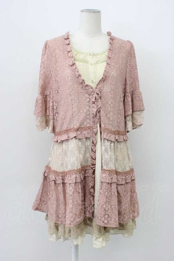 画像1: axes femme / CD重ね着風チュニック M アワピンク T-26-03-13-016-AX-OP-SA-ZT (1)