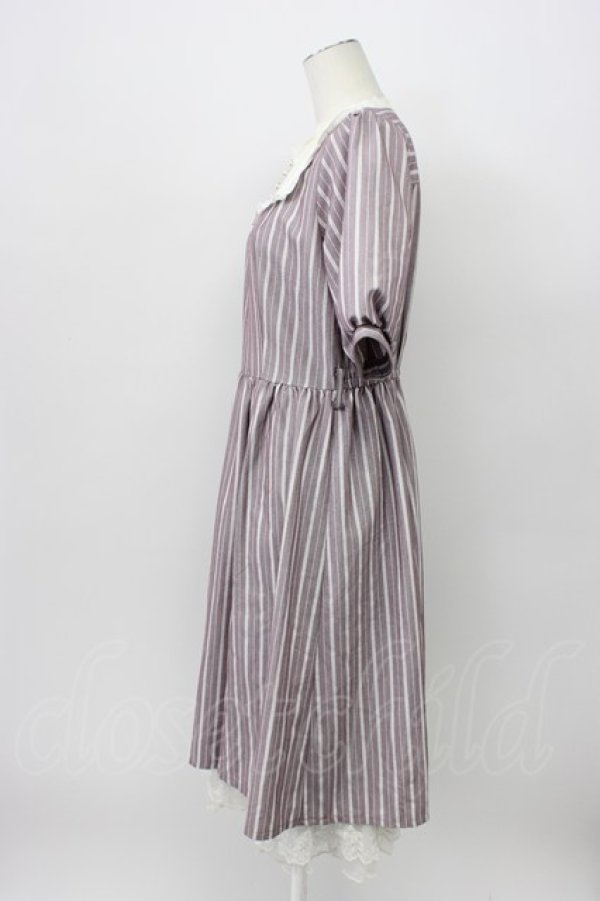 画像3: axes femme / ブロッキングストライプワンピース  ピンクＸ白 T-26-03-13-017-AX-OP-SA-ZT (3)