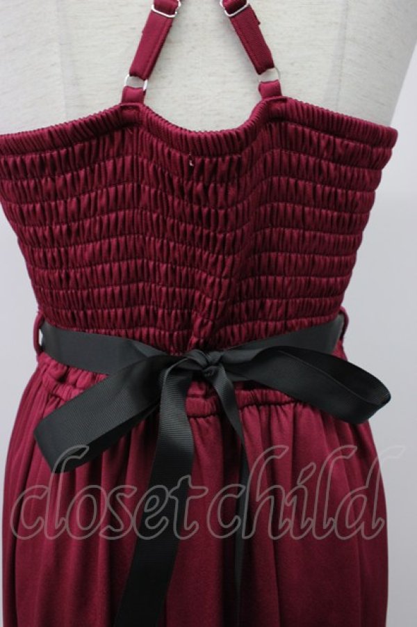 画像3: axes femme / チャイナ風刺繍キャミワンピース  ボルドーＸ黒 T-26-03-13-020-AX-OP-SA-ZT (3)