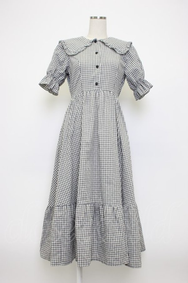 画像1: m petit by misako / AM*ギンガムCHKワンピース S 黒Ｘ白チェック T-26-03-14-023-LO-OP-SA-ZT (1)