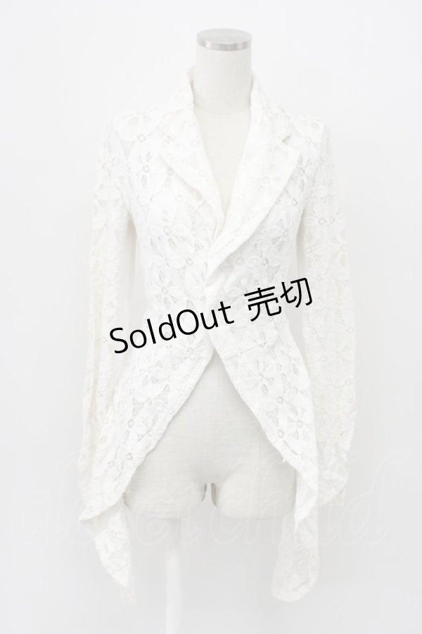 画像1: COMME des GARCONS / レースストレッチジャケット S アイボリー T-26-03-14-003-PU-JA-SA-ZT (1)