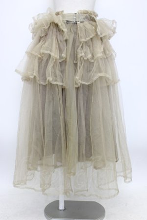 画像: noir kei ninomiya / チュールロングスカート S ベージュ T-26-03-14-026-PU-SK-SA-ZT