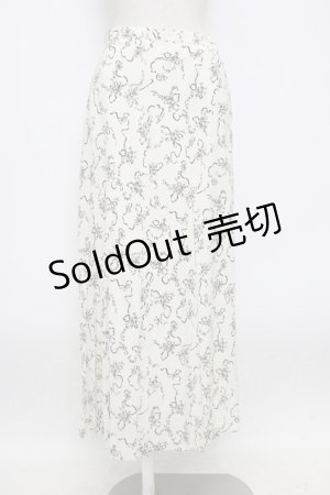 画像: INGEBORG / ブーケ柄スカート M シロ T-26-03-14-028-LO-SK-OW-ZT647