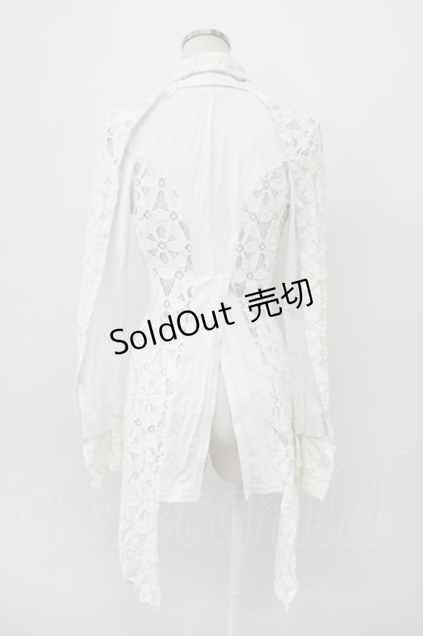 画像2: COMME des GARCONS / レースストレッチジャケット S アイボリー T-26-03-14-003-PU-JA-SA-ZT (2)